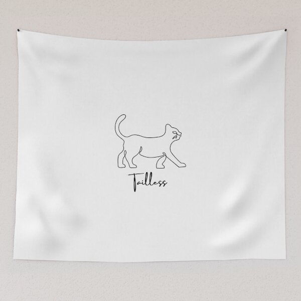 Item preview, Tailless No Tail Cat Fancy Outline designed and sold by Cute Shark.