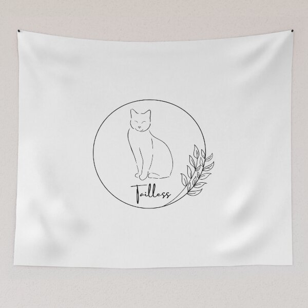 Item preview, Tailless No Tail Cat Fancy Outline designed and sold by Cute Shark.