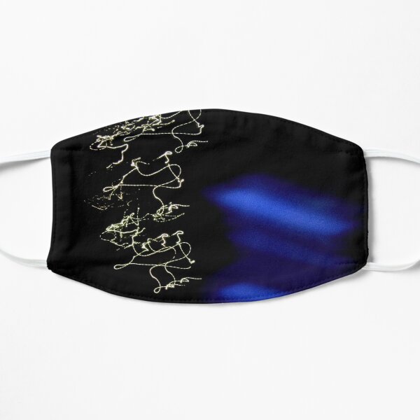 Abstract blue city lights Flat Mask