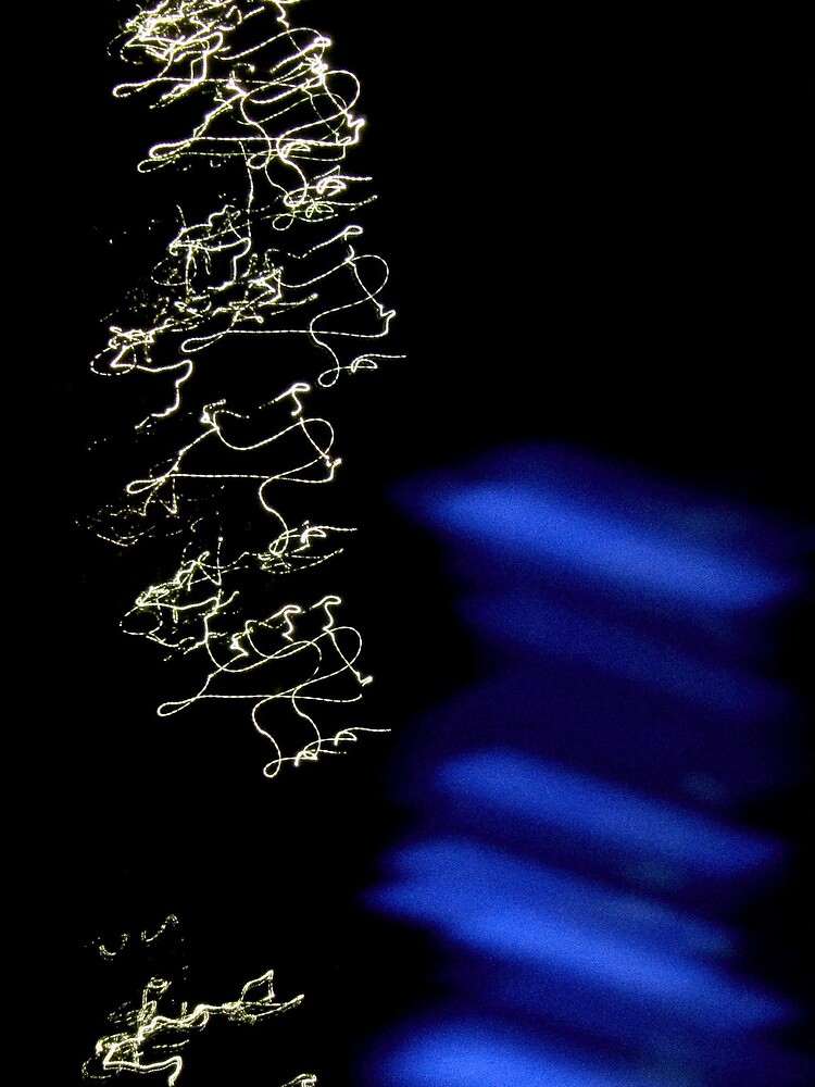 Thumbnail 4 of 4, Mini Skirt, Abstract blue city lights designed and sold by anetearamina.