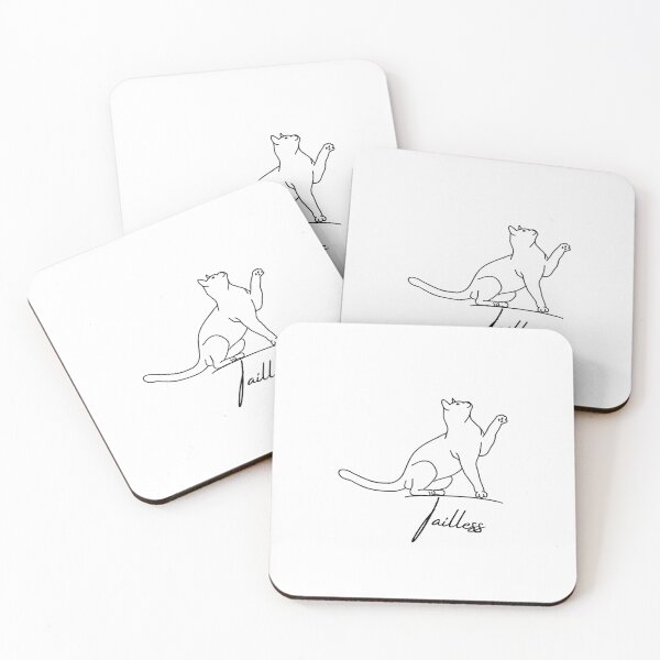 Item preview, Tailless No Tail Cat Fancy Outline designed and sold by Cute Shark.