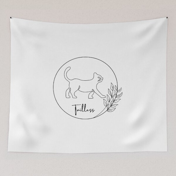 Item preview, Tailless No Tail Cat Fancy Outline designed and sold by Cute Shark.