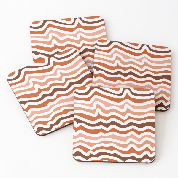 Item preview, Warm Boho Wavy Pattern in Terracotta Shades designed and sold by Deutschic.