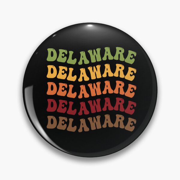 Item preview, Delaware Retro Vintage Groovy Wavy Text Classic designed and sold by CoolCreative.
