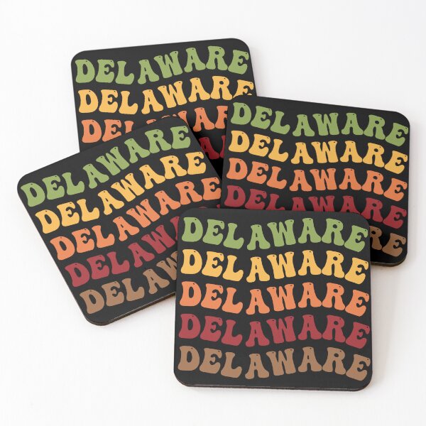 Item preview, Delaware Retro Vintage Groovy Wavy Text Classic designed and sold by CoolCreative.