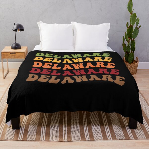 Item preview, Delaware Retro Vintage Groovy Wavy Text Classic designed and sold by CoolCreative.