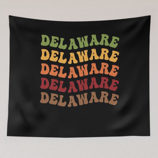 Item preview, Delaware Retro Vintage Groovy Wavy Text Classic designed and sold by CoolCreative.
