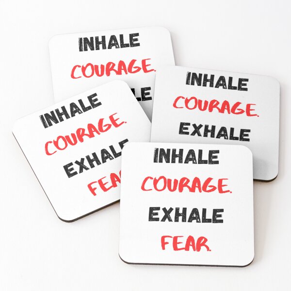 Item preview, Motivational Quote, Inhale Courage Exhale Fear designed and sold by Salman Hino.