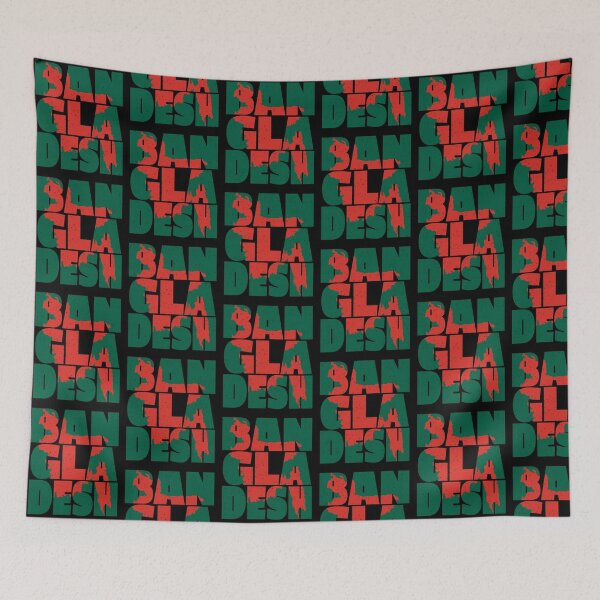 Item preview, Bangladesh Word Large text print and Map of country (green & red) designed and sold by dezanli.