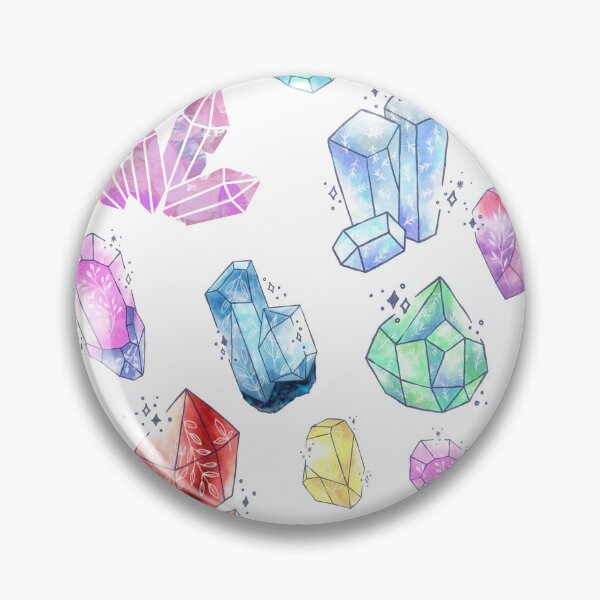 Item preview, Multicolor natural crystals pattern illustration. designed and sold by Art-Vibrations.