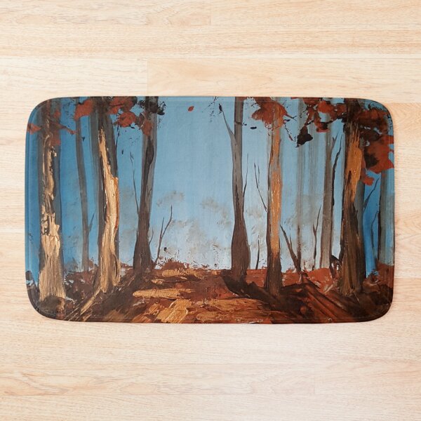 Item preview, Forest in autumn painted on wood, landscape painting forest love designed and sold by Anke Franikowski.