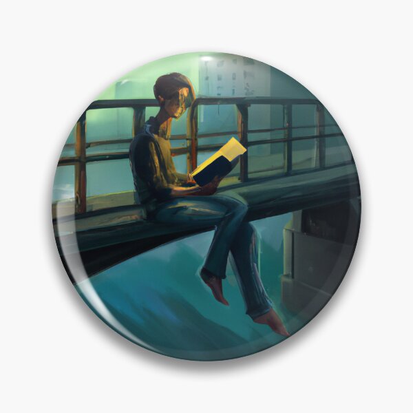 Item preview, Boy Reading a Book on a Bridge designed and sold by Parag's Travel Shop.