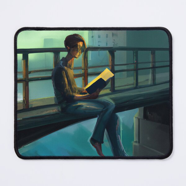 Item preview, Boy Reading a Book on a Bridge designed and sold by Parag's Travel Shop.