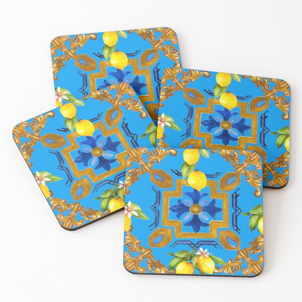 Item preview, Sicilian tiles,mediterranean,mosaic,lemons, designed and sold by MariaMarinova.