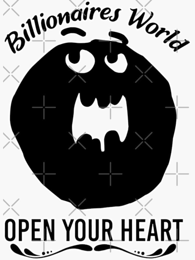 "Open your heart Letter O Billionaires World MNR Clothing" Sticker