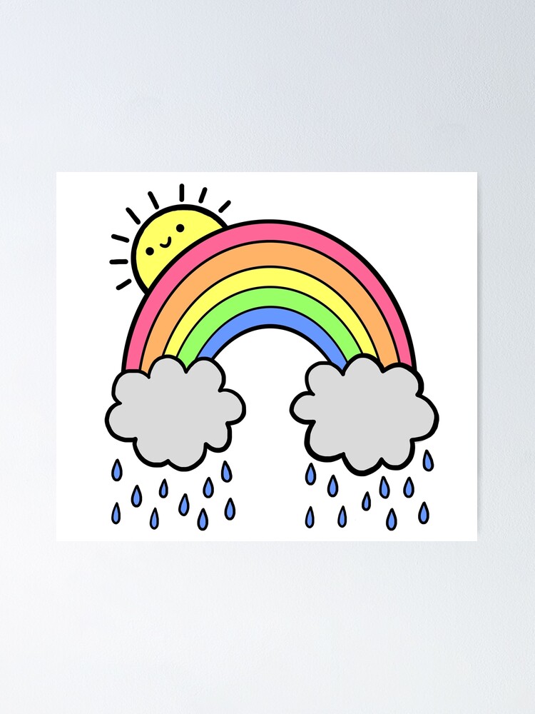 Alternate view of Rainbow Above the Clouds Poster