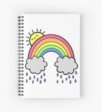 Arc-en-ciel au-dessus des nuages Cahier à spirale