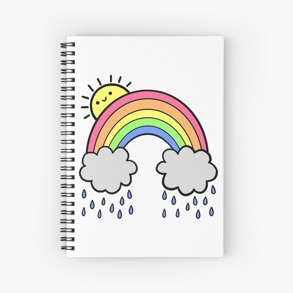 Rainbow Above the Clouds Spiral Notebook