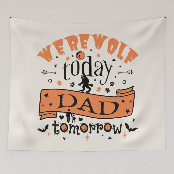 Item preview, Cool Werewolf Today Dad Tomorrow, Fun Design For All Dads On Halloween  designed and sold by TrulyEpoque.