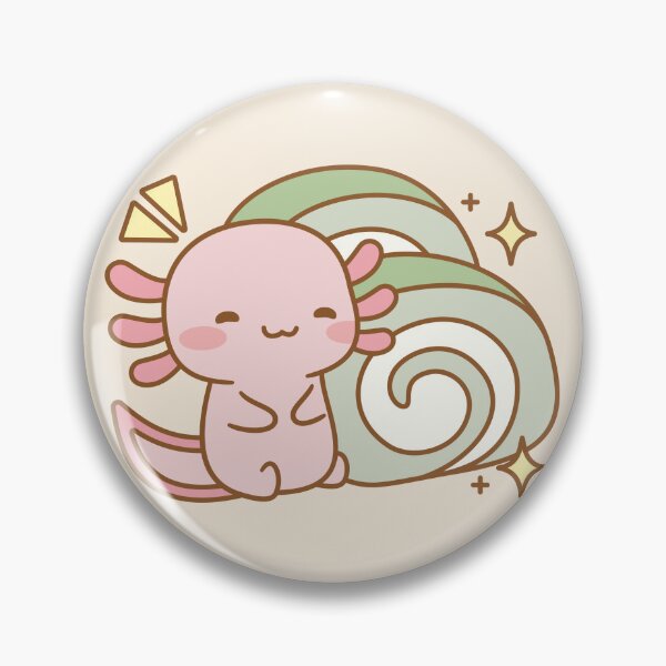 Artikelvorschau, Süßer Axolotl mit Matcha Roll Cake entworfen und verkauft von LuYukari.