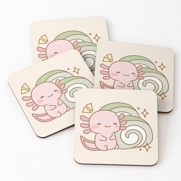 Item preview, Cute Axolotl with Matcha Roll Cake designed and sold by LuYukari.