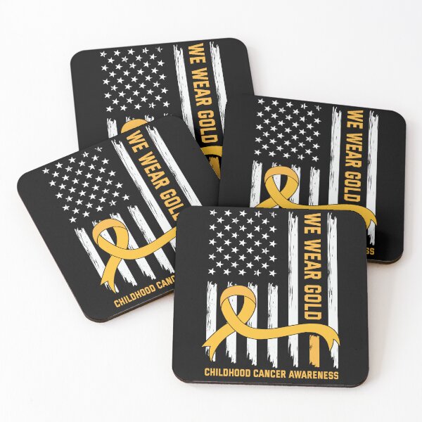 Item preview, American Flag In September We Wear Gold Ribbon Childhood Cancer Awareness designed and sold by ghostsanda.