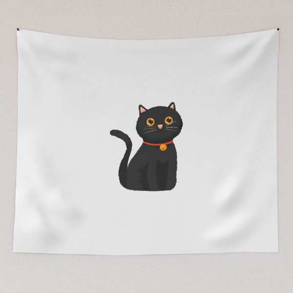 Item preview, Smiling Happy Black Cat designed and sold by muriwaimall.
