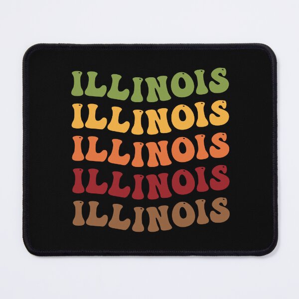 Item preview, Illinois Retro Vintage Groovy Wavy Text Classic designed and sold by CoolCreative.
