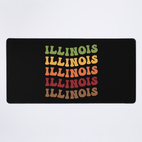 Item preview, Illinois Retro Vintage Groovy Wavy Text Classic designed and sold by CoolCreative.