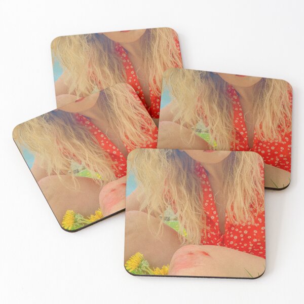 Item preview, Blond woman with red lips in the grass with scratched knees designed and sold by anetearamina.