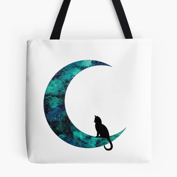 Item preview, Kitty y la luna (galaxia verde) designed and sold by jamienathan.