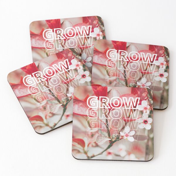 Item preview, GROW (above) - Bright Red And White Blossoms designed and sold by AliceSLee.