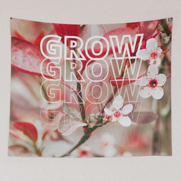 Item preview, GROW (above) - Bright Red And White Blossoms designed and sold by AliceSLee.