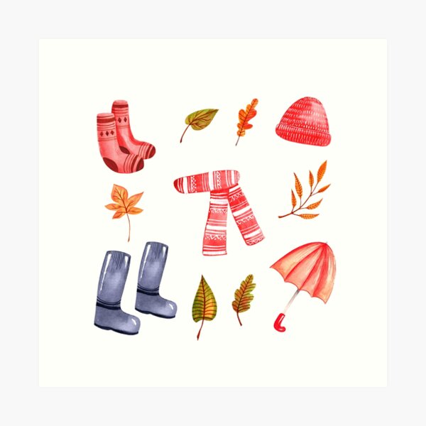 Item preview, Rainy fall day hygge collection designed and sold by pinkyfish1010.