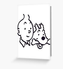 Tintin And Milou Merchandise Greeting Card