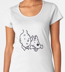 Tintin And Milou Merchandise Women's Premium T-Shirt