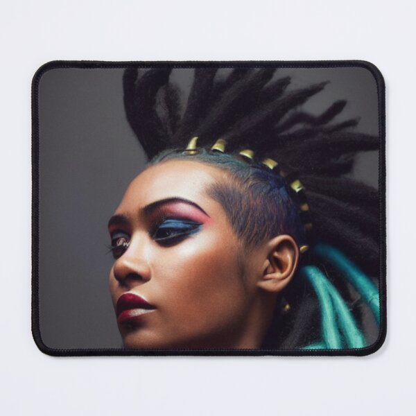 Item preview, Mohawk Queen Natural Hair Dreadlocks Portrait Art designed and sold by LocFestNYC.