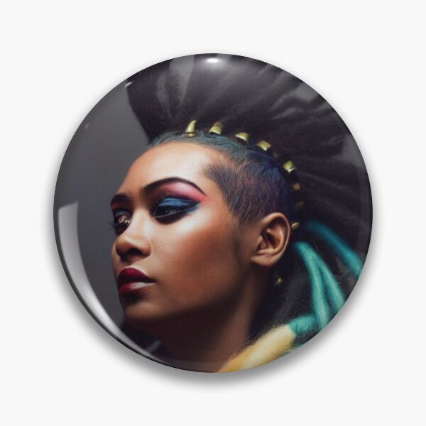 Item preview, Mohawk Queen Natural Hair Dreadlocks Portrait Art designed and sold by LocFestNYC.