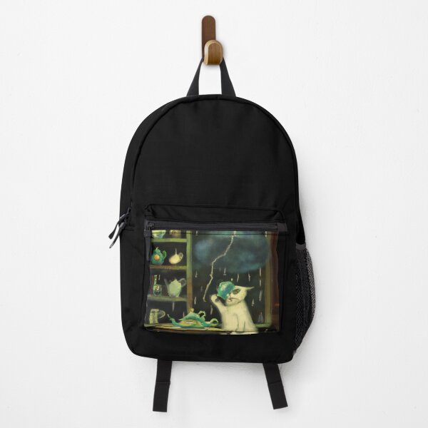 Item preview, Mac the Cat, having trouble with tea (Surrealism) designed and sold by thecatandkettle.