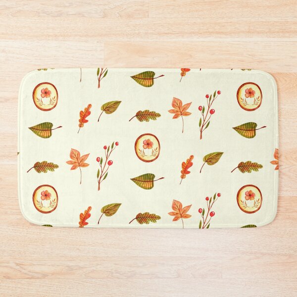 Item preview, Vintage fall flowers and leaves designed and sold by pinkyfish1010.