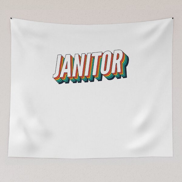 Item preview, Janitor Retro Vintage Label For The Best Janitor designed and sold by SVPOD.