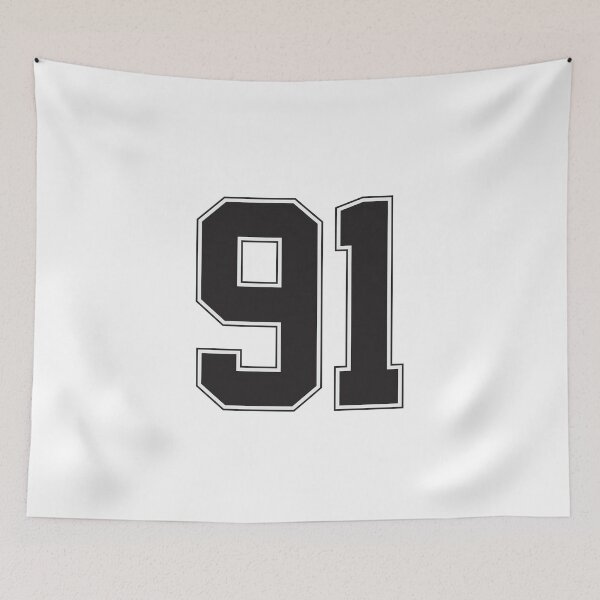 Item preview, Jersey Number 91 Black with line stroke designed and sold by jiromie.