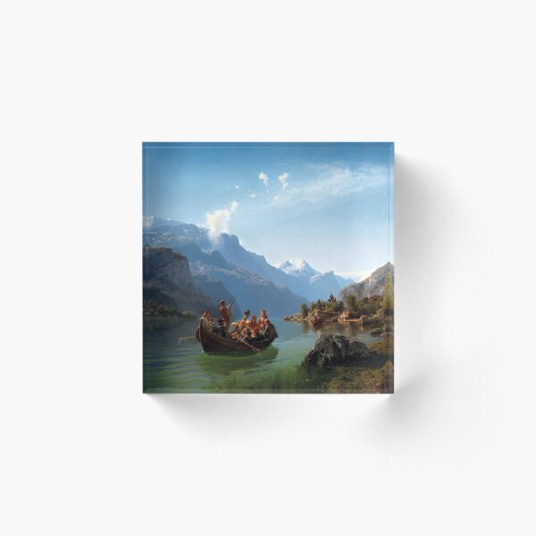 Adolph Tidemand & Hans Gude Bridal Procession on the Hardangerfjord Acrylic Block