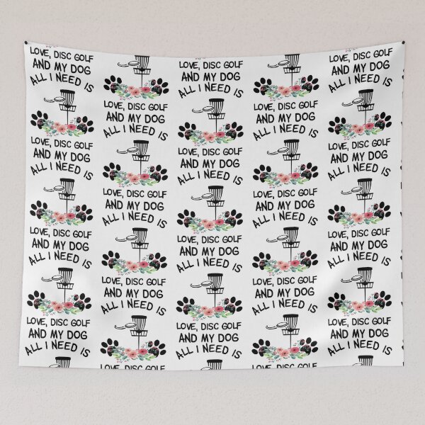 Item preview, All I need Is Love, Disc Golf And My Dog Floral    designed and sold by HeyAysStorex.