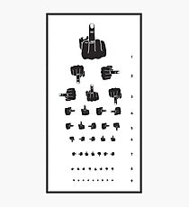 MIDDLE FINGER VISION TEST Photographic Print