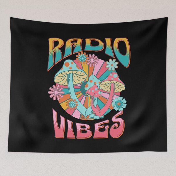 Item preview, Radio Vibes with Mushrooms designed and sold by ALesterDesign.