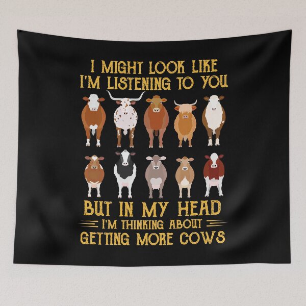 Item preview, I might look like I'm listening to you but in my head I'm thinking about getting more cows funny farmer lover amazing designed and sold by beckadamr.