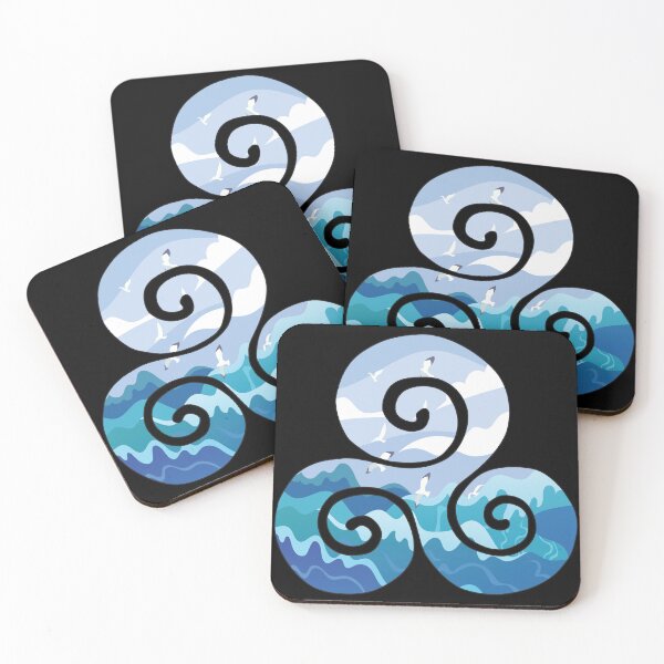 Item preview, Triskelion Celtic Symbol Ocean Scene designed and sold by damonasplace.