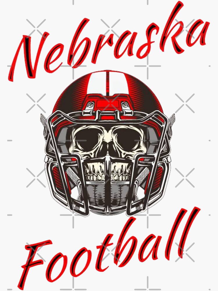 "Nebraska Football Helmet Football Nebraska Design" Sticker for