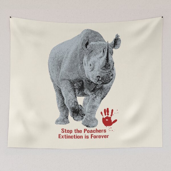 Item preview, Black Rhino | Stop Poachers, Extinction is Forever designed and sold by Scotch Macaskill.